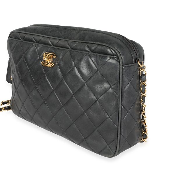 Chanel Vintage Black Quilted Lambskin Camera Bag - Picture 2 of 8